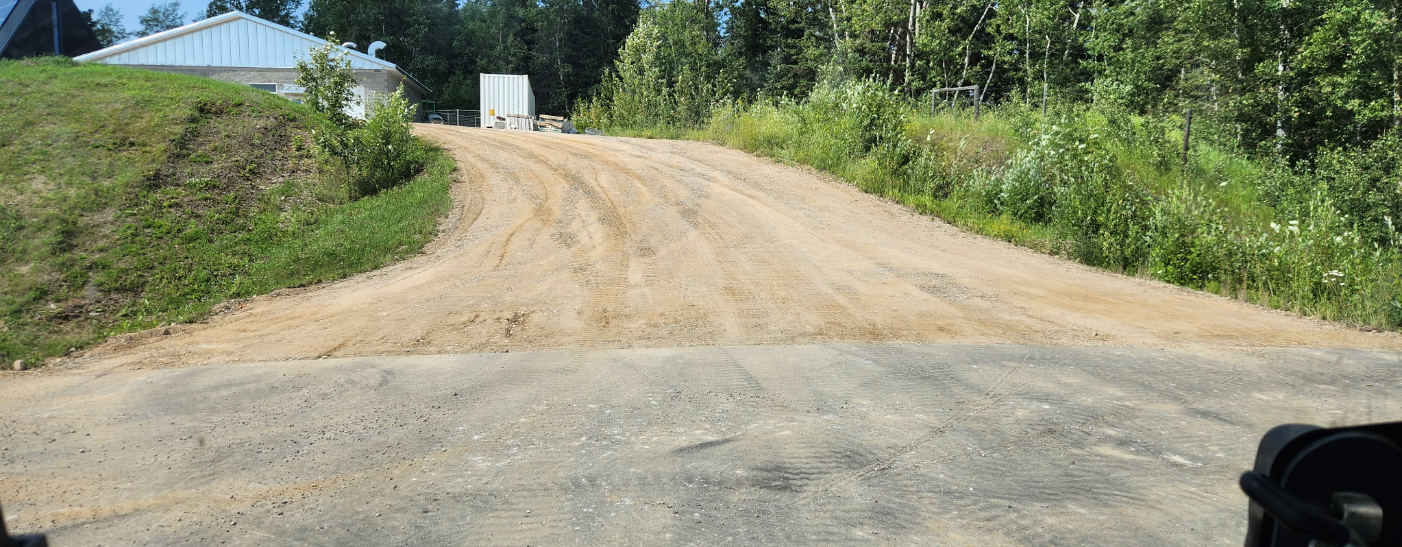 Rural gravel lane shaped up